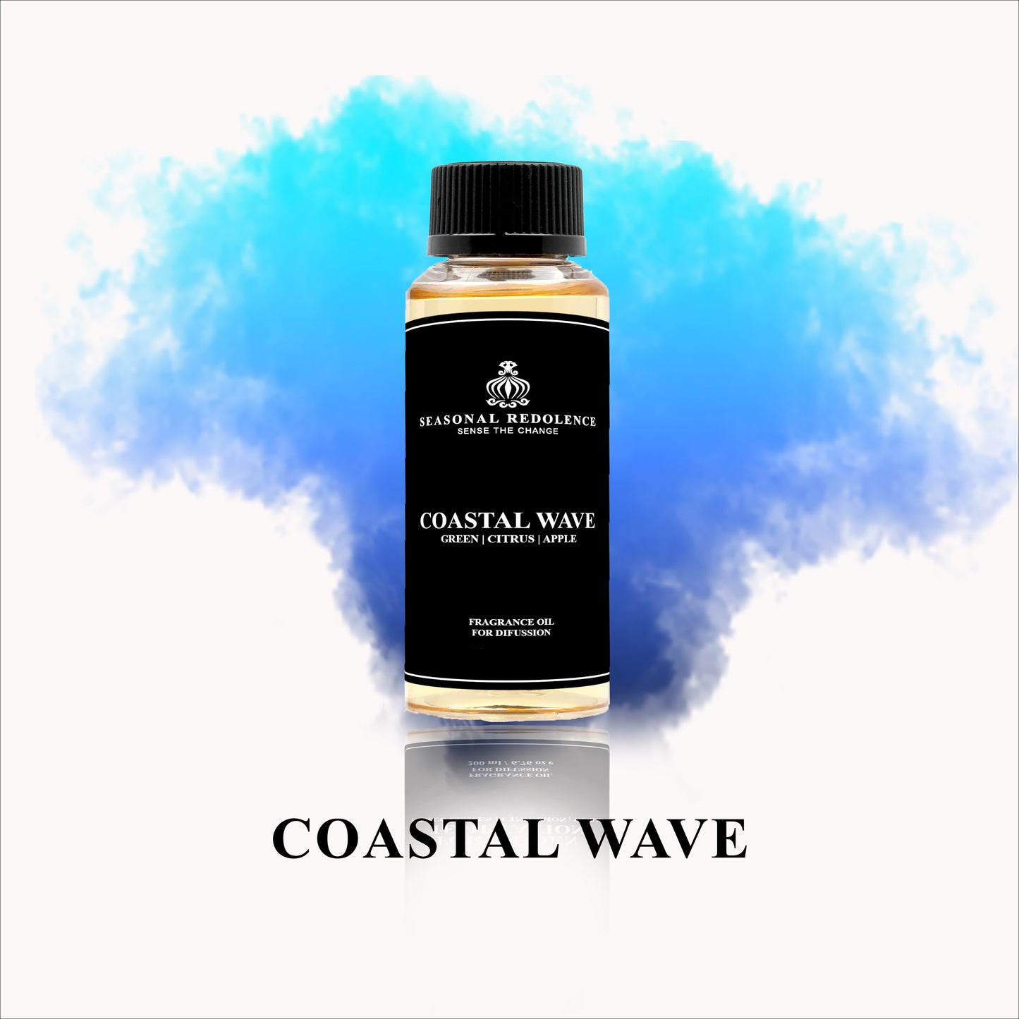 Coastal Wave Luxury Fragrance Diffuser Oil captures the essence of a refreshing seaside escape. This sophisticated blend opens with vibrant green and citrus notes complemented by crisp apple, evolving into a delicate heart of melon and violet. The composition settles into a warm, sensual base of raspberry, peach, and woody undertones that linger gracefully.