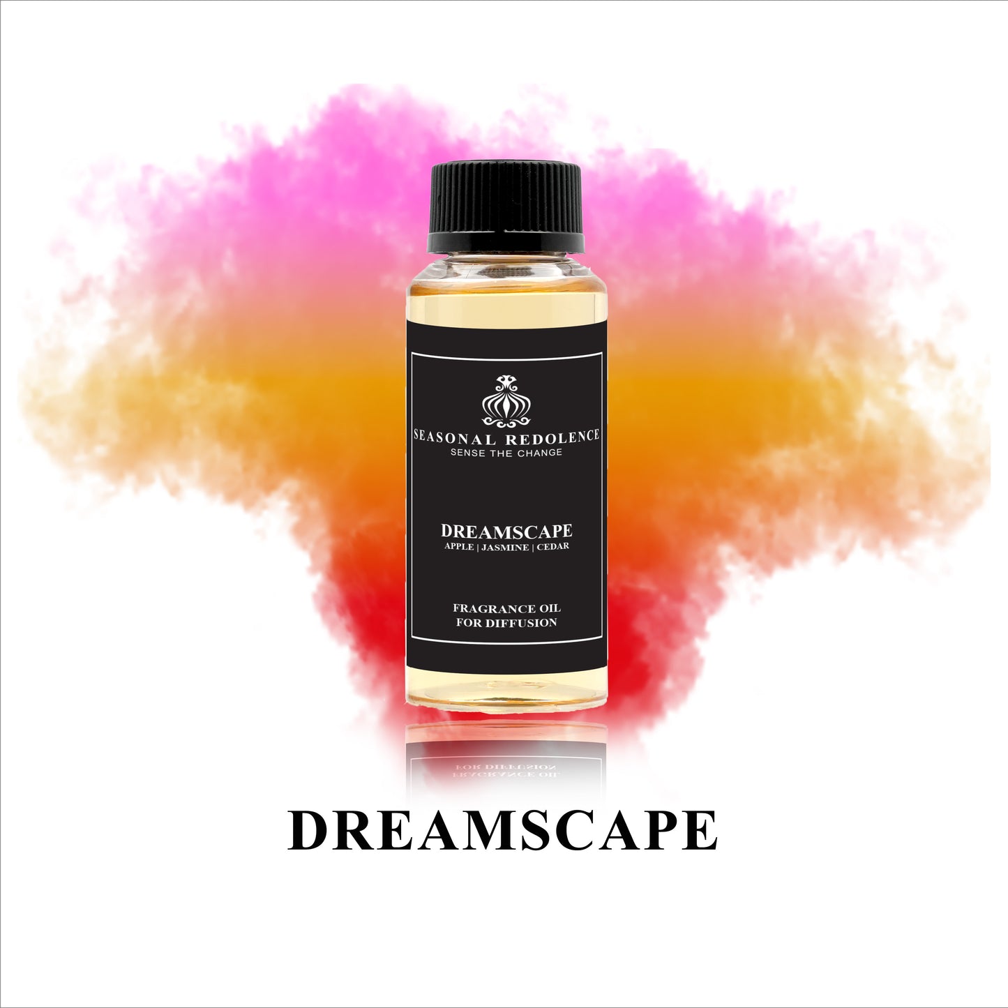 Indulge in the captivating Dreamscape, a luxurious blend of pomegranate and rose top notes, followed by a rich floral bouquet of peony, honey, orchid, and viole. The base notes of amber, patchouli, vanilla, and musk add a sensual and sophisticated touch to this enchanting fragrance.