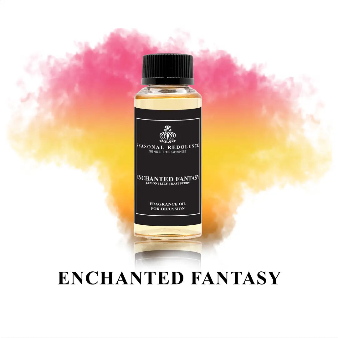 Enchanted Fantasy captures the opulent essence of Las Vegas luxury with a meticulously crafted fragrance journey. Bright top notes of zesty lemon, crisp green melon, and delicate green tea open the experience, gracefully transitioning to a floral heart of elegant lily and jasmine. The composition settles into a sensual base of raspberry, earthy oak moss, and warm musk, creating a sophisticated ambiance that lingers throughout your space.