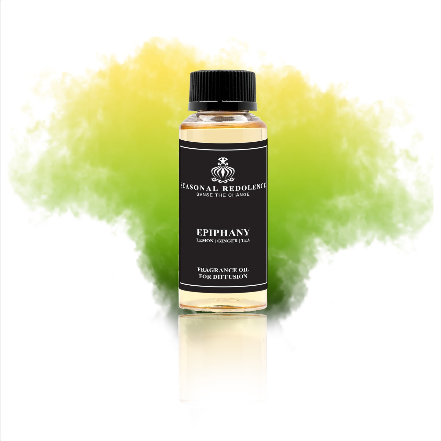 EPIPHANY begins with a vibrant blend of citron, lemon, and orange, offering a refreshing and energizing opening. Its heart combines the delicate sweetness of orange blossom oil with warm ginger and cinnamon, adding depth and spice. The fragrance settles into a refined base of tea, curdlanolic ether, frankincense, and myrrh, creating a sophisticated, contemplative finish that lingers elegantly.