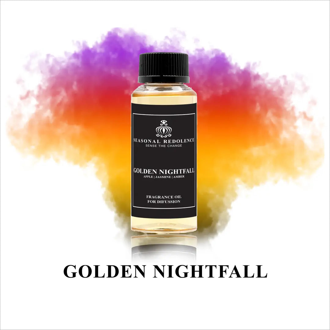 Golden Nightfall captures the essence of refined elegance with a meticulously crafted fragrance journey. The opening unfolds with crisp apple and delicate bellflower, transitioning into a heart of jasmine, white rose, and bamboo that evokes timeless sophistication. The base settles into warm cypress, amber, musk, and cedar, creating a luxurious finish that lingers gracefully.