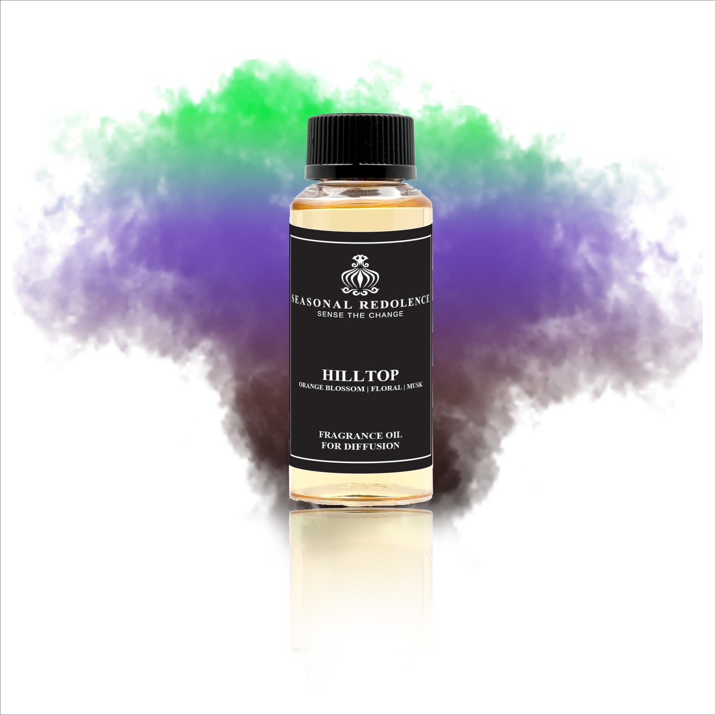 HILLTOP opens with the fresh brightness of orange blossom and pine, creating an uplifting and natural introduction. Its heart blends elegant floral notes with soothing lavender, adding a refined and calming character. The fragrance settles into a warm base of musk and cedarwood, delivering a sophisticated and enduring finish that embodies understated elegance.