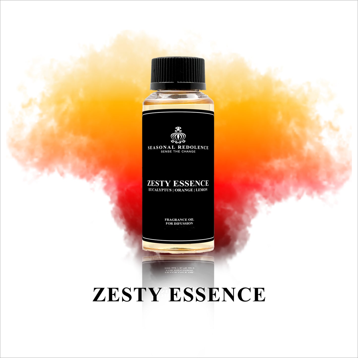 Indulge in the luxurious blend of our Zesty Essence fragrance diffuser oil. Notes of eucalyptus, orange, and lemon create a refreshing top layer, followed by a heart of mint, bergamot, rose, and pineapple. Finish with a base of jasmine and neroli for a truly elevated sensory experience. Elevate your space with our premium diffuser oil.