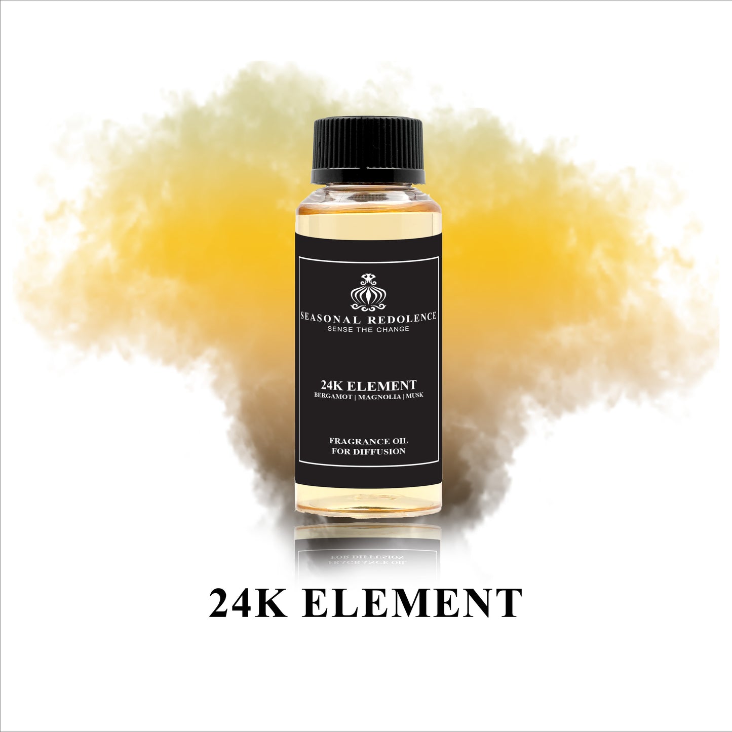 Experience luxury and sophistication with 24K Element. A unique blend of bergamot, lemon, lemongrass, magnolia, jasmine, lily, and a base of koa wood and musk. Surround yourself in the delicate and fresh scents of this premium fragrance. Elevate your senses and indulge in the art of perfumery.