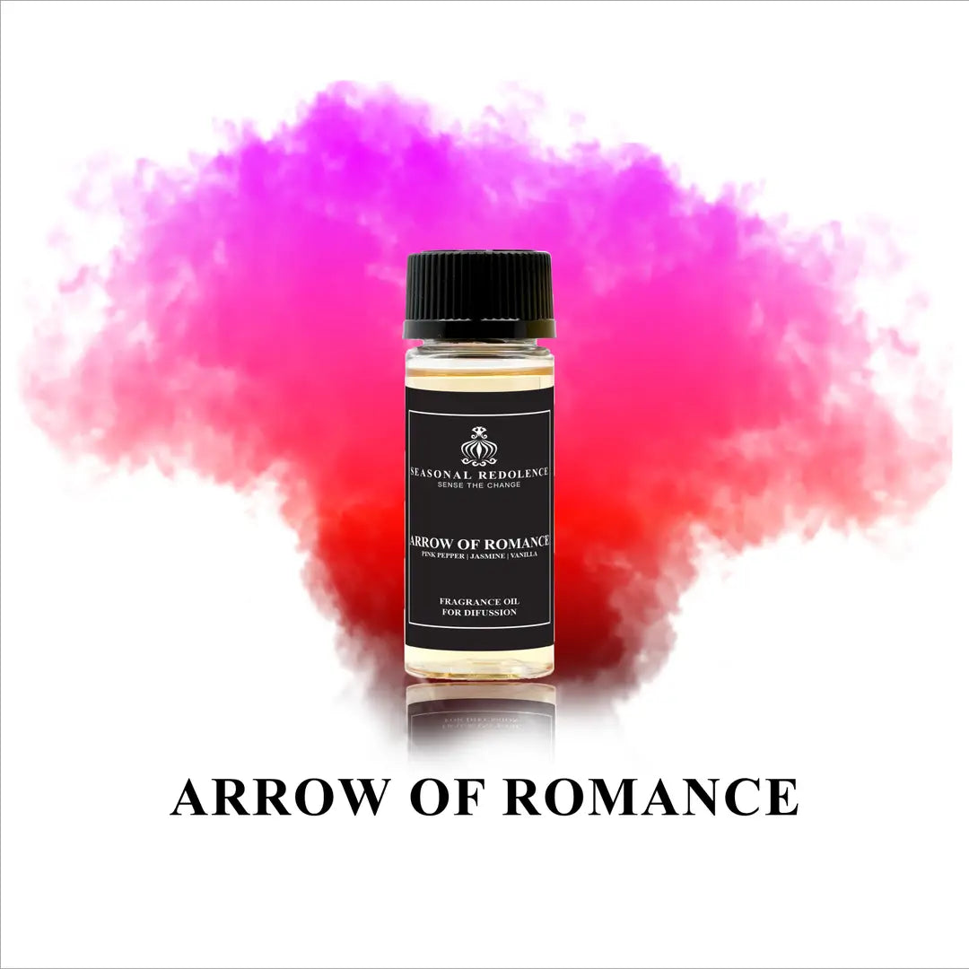 Elevate your space with Arrow of Romance, a refined fragrance journey that opens with vibrant citrus and juniper notes. The heart reveals a sophisticated blend of pepper, rosemary, and Brazilian rosewood, creating depth and intrigue. This luxury diffuser oil settles into a warm, sensual base of musk, incense, and oak moss—perfect for those who appreciate complexity and elegance in their home ambiance.