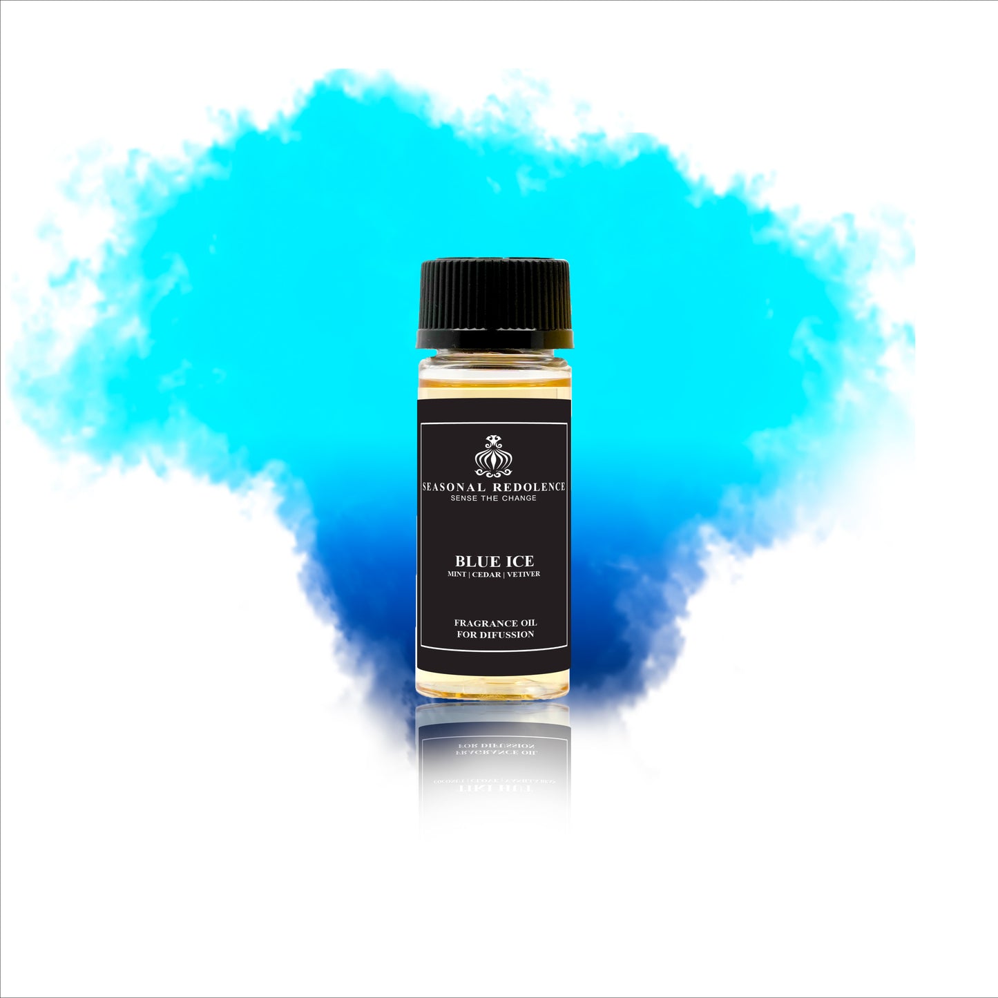 Blue Ice offers a refined fragrance that begins with crisp notes of oranges, grapefruit, and refreshing mint. The heart reveals warm cedar and rich labdanum, adding depth and complexity. Anchored by a base of vetiver, patchouli, and delicate jasmine, this scent balances freshness with earthy elegance for a truly sophisticated experience.