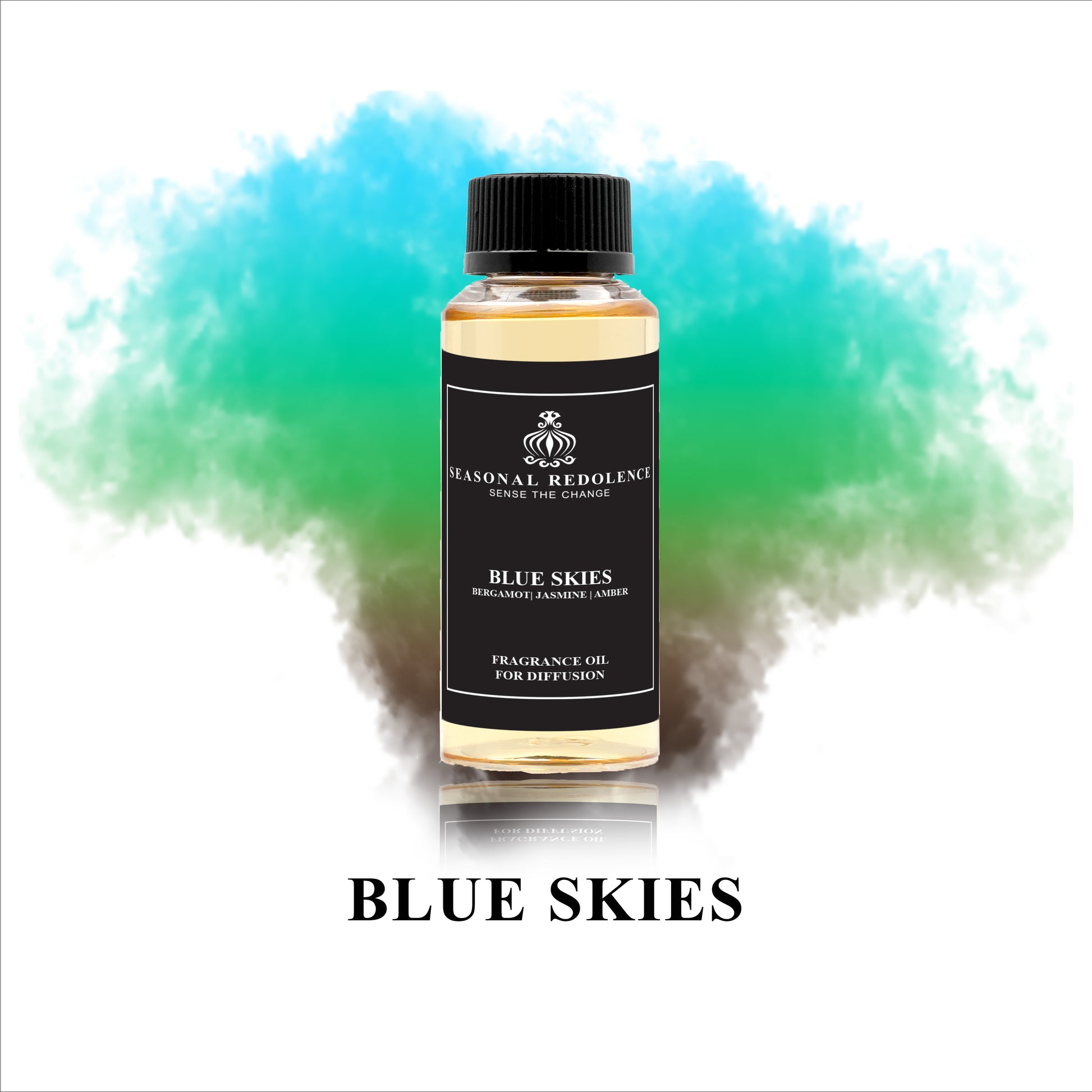 Blue Skies unfolds with fresh sea breeze and vibrant bergamot, creating an invigorating opening. At its heart, delicate jasmine and serene water lily blend seamlessly, evoking a tranquil coastal garden. The base notes of warm driftwood and rich amber ground the fragrance with an elegant, lasting warmth, perfect for those who appreciate a refined and balanced scent.