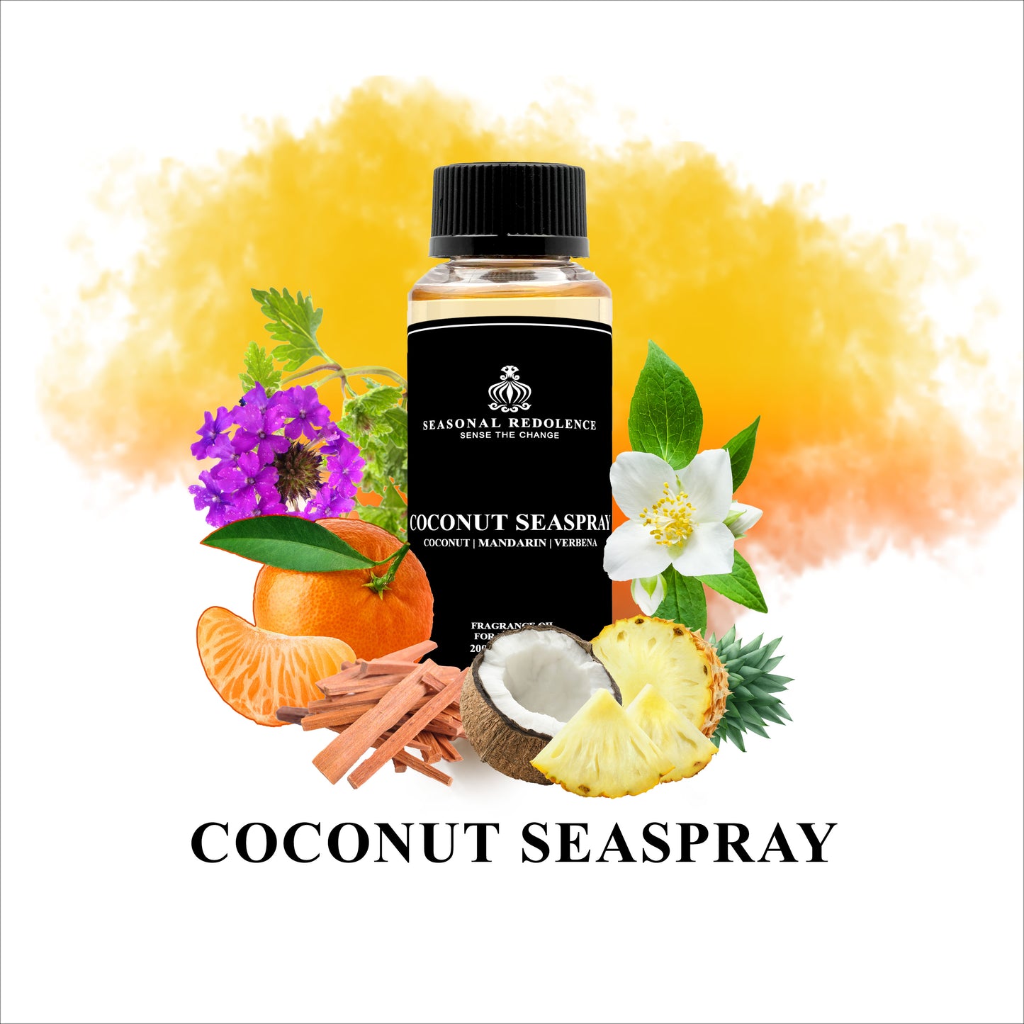 Indulge in the luxurious scent of Coconut Seaspray, a fragrance diffuser oil that transports you to an idyllic island escape. With top notes of lemon, lime, and mandarin blended with a refreshing verbena, this oil captures the essence of a tropical paradise. The heart notes of pineapple and jasmine are perfectly balanced with a base of creamy coconut, sandalwood, and musk for a truly luxurious experience.