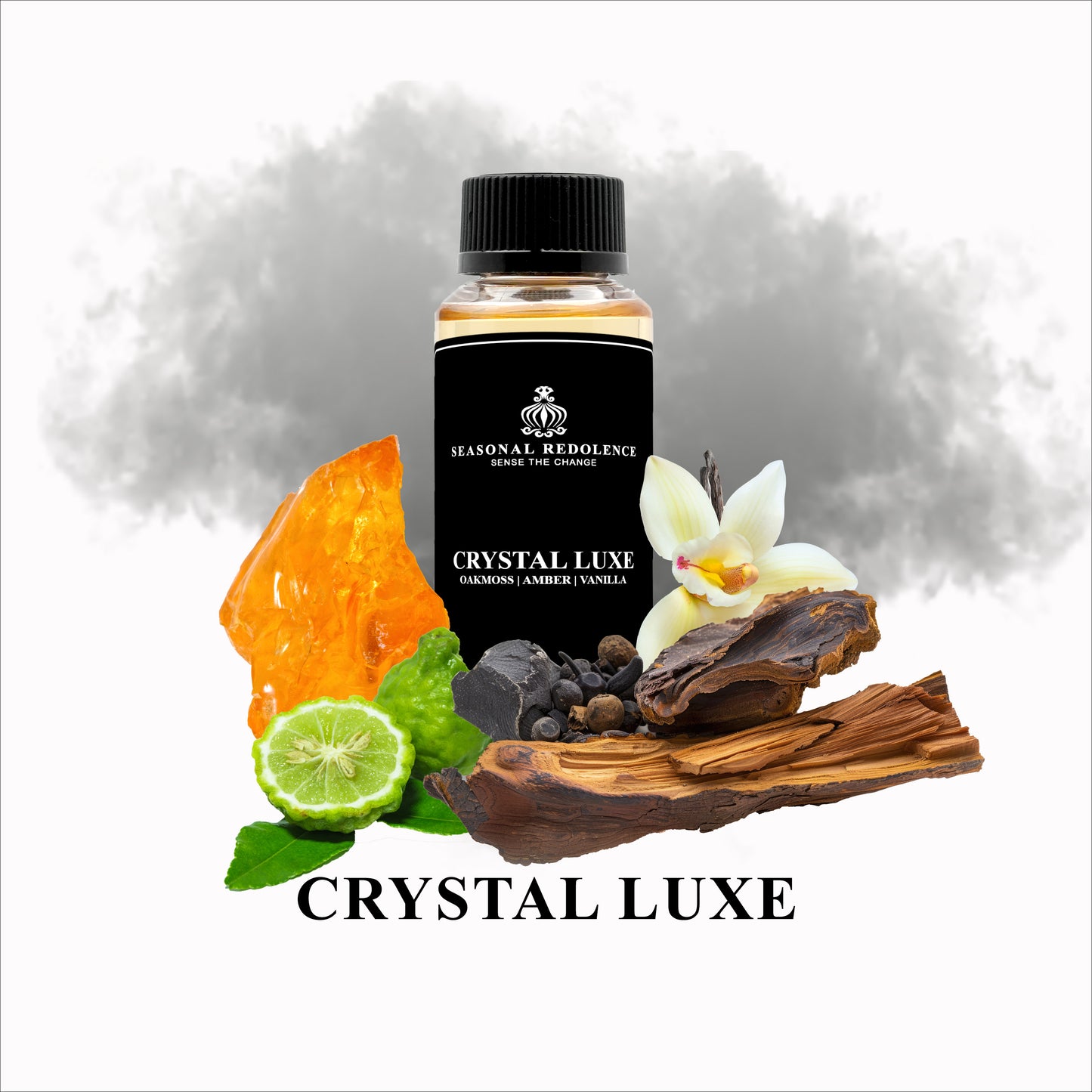 Introducing Crystal Luxe Fragrance Diffuser Oil, a luxurious blend of Bergamot, Sandalwood, and Oud top notes, with hints of Jasmine, Saffron, and Sweet Berry in the middle, and a base of Oakmoss, Amber, and Vanilla. Elevate your senses and add an air of opulence to any space with this premium fragrance.