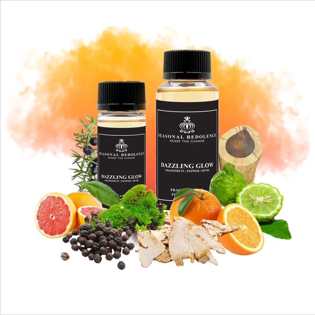 Elevate your space with this refined home diffuser oil, where bright citrus notes of grapefruit, bergamot, and orange open into a sophisticated heart of pepper, rosemary, and Brazilian rosewood. The composition settles into a warm, grounding base of musk, incense, and oak moss that lingers gracefully throughout your home. Perfect for creating an atmosphere of understated elegance and timeless allure.