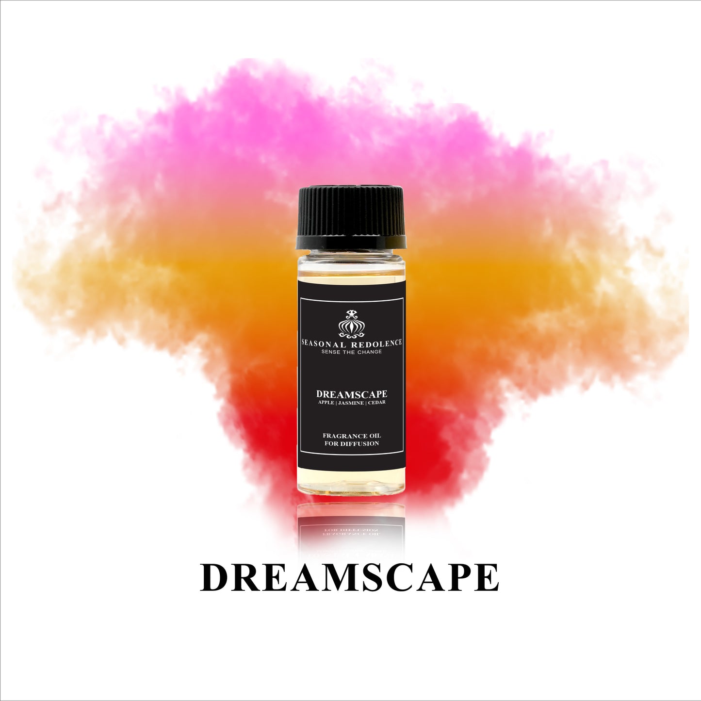 Indulge in the captivating Dreamscape, a luxurious blend of pomegranate and rose top notes, followed by a rich floral bouquet of peony, honey, orchid, and viole. The base notes of amber, patchouli, vanilla, and musk add a sensual and sophisticated touch to this enchanting fragrance.