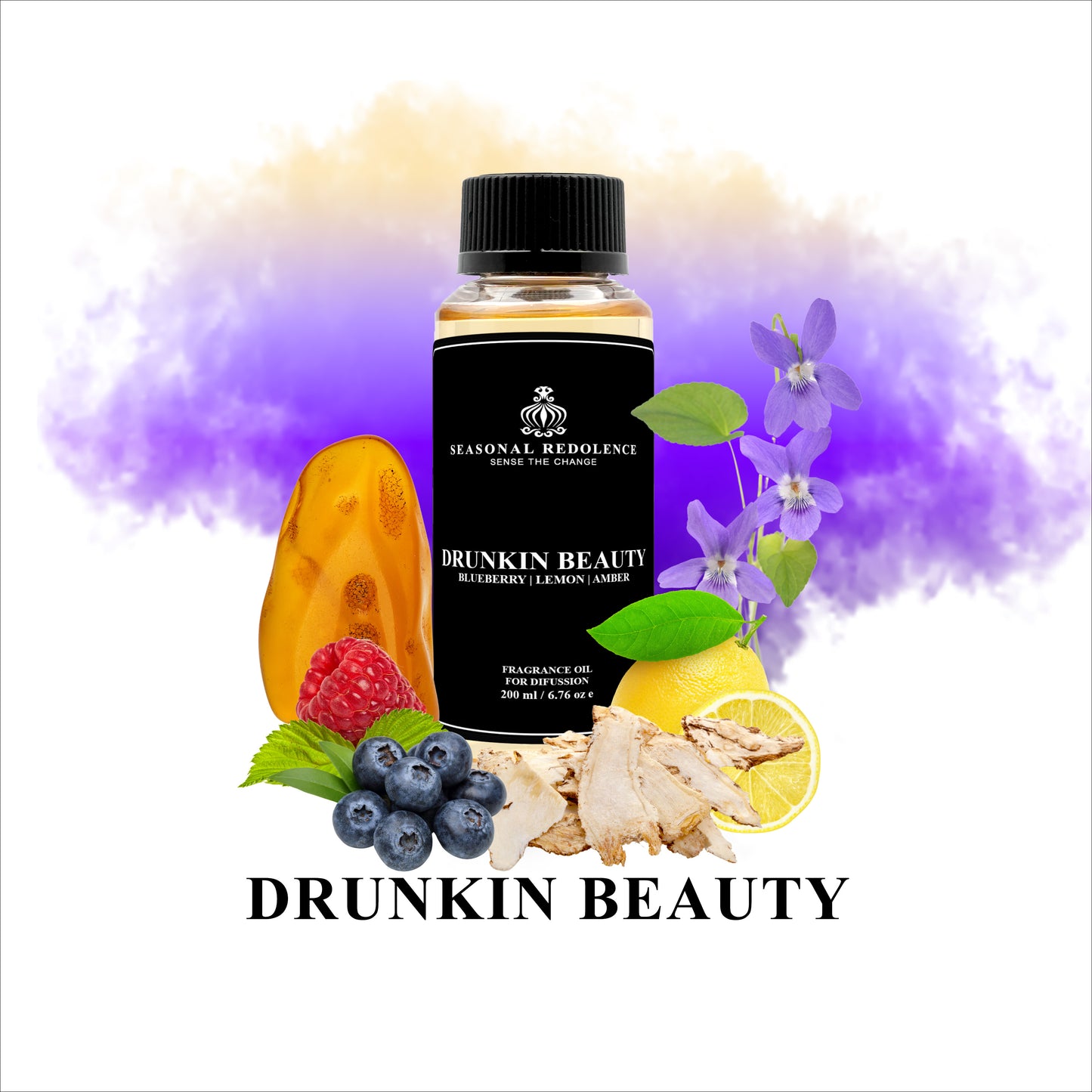 Experience a sophisticated and exclusive scent with Drunken Beauty Luxury Fragrance Diffuser Oil. Let the top notes of bitter orange leaf, blueberry, and lemon transport you to a world of luxury. The middle notes of lily of the valley, violet, and raspberry add a touch of elegance, while the base notes of musk and amber provide a lasting, indulgent finish. Elevate any space with this opulent fragrance.