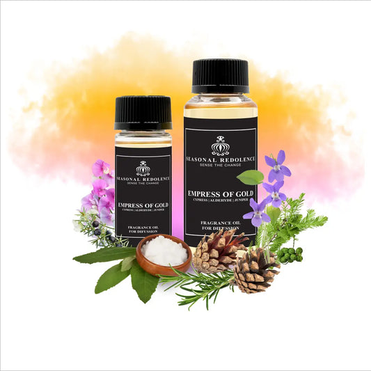Empress of Gold captures the essence of refined elegance with its meticulously crafted fragrance profile. The composition opens with crisp cypress, pine, and camphor notes that invigorate the senses, transitioning into a sophisticated heart of aldehyde, rosemary, and violet. The luxurious base of juniper and sweet undertones creates a lingering, memorable finish that transforms any room into a sanctuary of understated opulence.