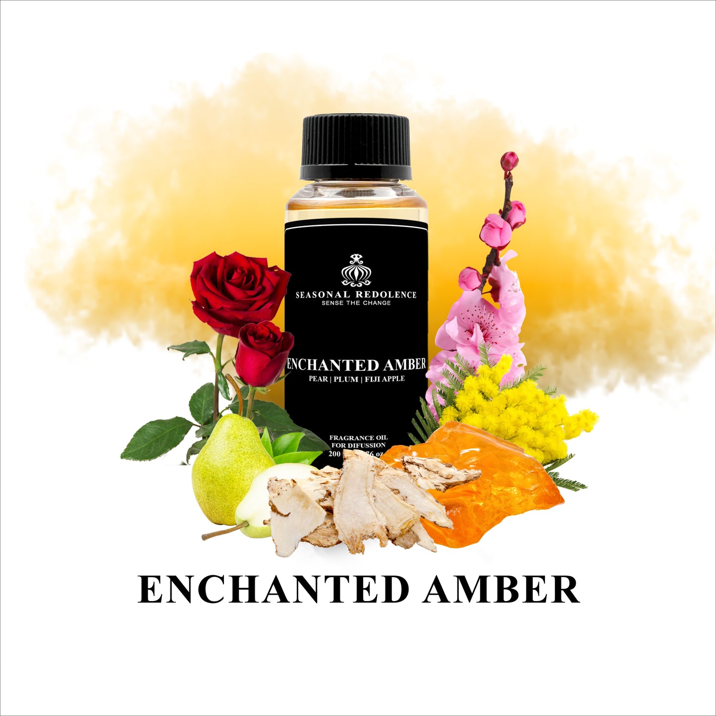 Indulge in the refined elegance of our Enchanted Amber Luxury Fragrance Diffuser Oil. This sophisticated blend opens with crisp top notes of pear, plum, and apple, gracefully transitioning to a romantic heart of cherry blossom, rose, lily, and mimosa. The composition settles into a warm, sensual base of amber, musk, and wood that lingers beautifully throughout your space.