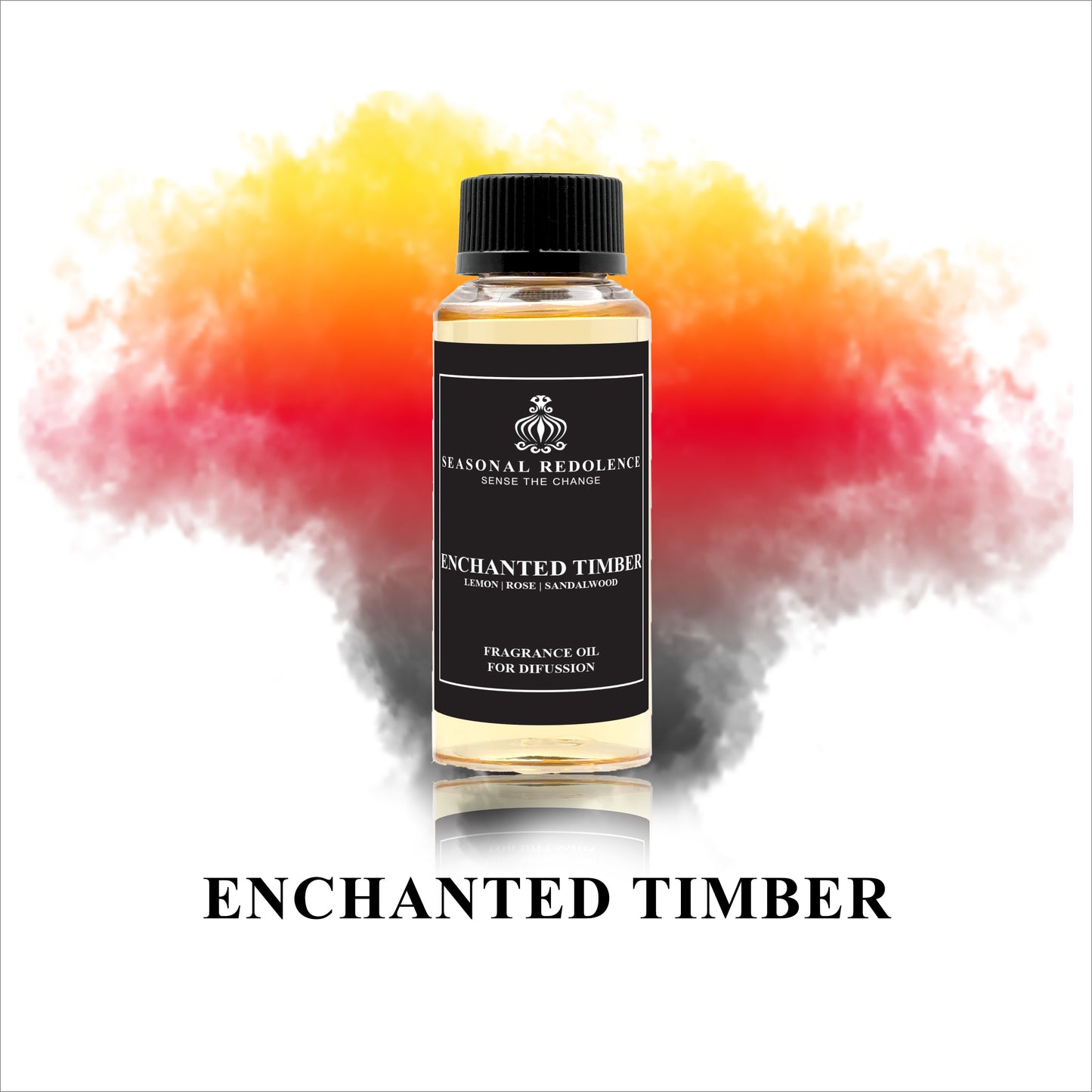 Enchanted Timber captures the essence of refined elegance with a meticulously layered fragrance composition. The opening unfolds with bright lemon and warm spice notes of cardamom and cloves, creating an inviting first impression. A sophisticated heart of rose, ylang-ylang, and cedarwood emerges, adding depth and floral richness. The luxurious base settles into creamy sandalwood, vanilla, and musk, leaving a lasting, sensual impression throughout your space.