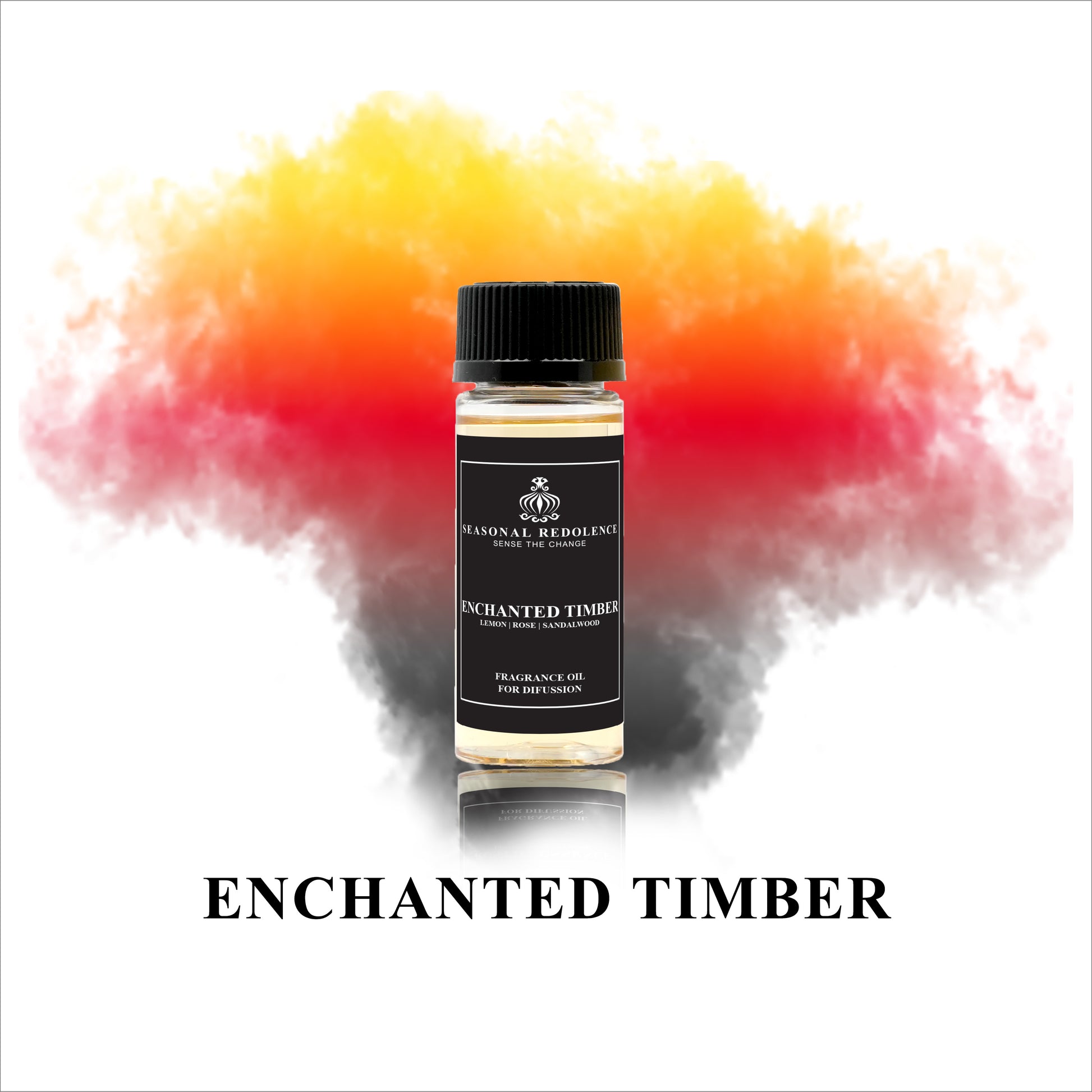 Enchanted Timber captures the essence of refined elegance with a meticulously layered fragrance composition. The opening unfolds with bright lemon and warm spice notes of cardamom and cloves, creating an inviting first impression. A sophisticated heart of rose, ylang-ylang, and cedarwood emerges, adding depth and floral richness. The luxurious base settles into creamy sandalwood, vanilla, and musk, leaving a lasting, sensual impression throughout your space.