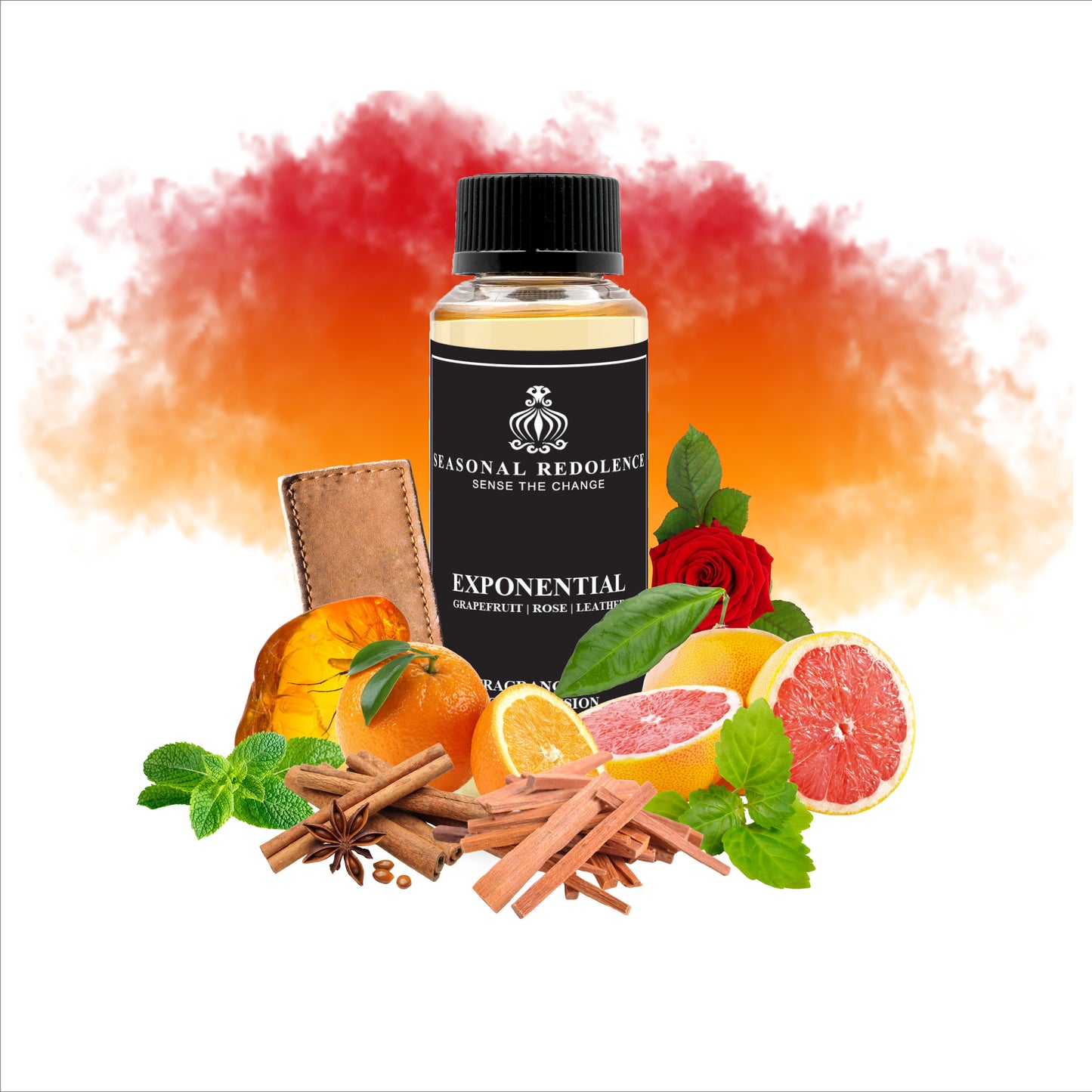 Exponential unfolds with a refreshing blend of grapefruit, mint, and orange, creating a vibrant opening. Its heart reveals a refined mix of rose, cinnamon, and subtle spice, adding depth and warmth. The fragrance settles into a rich base of leather, wood, amber, and patchouli, lending a sophisticated, enduring finish that captivates the senses. Ideal for those who appreciate a complex and elegant scent profile.