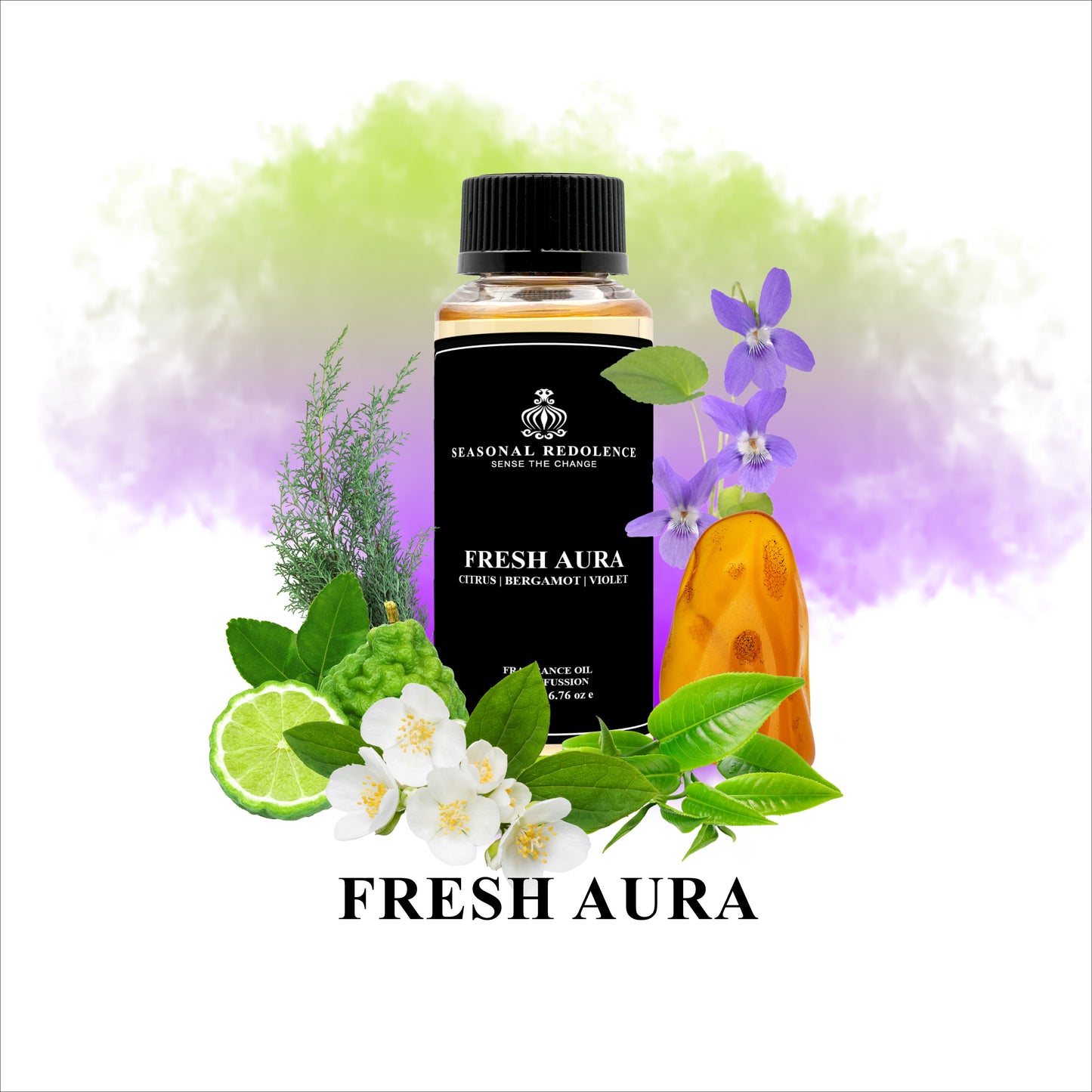Indulge in the luxurious scents of Fresh Aura fragrance diffuser oil, inspired by Marriott. Let the refreshing notes of citrus, bergamot, and green tea invigorate your senses, while hints of jasmine, violet, and cypress transport you to a tranquil oasis. The perfect blend of amber and musk will leave you feeling refreshed and rejuvenated. Elevate your home with this exquisite fragrance.
