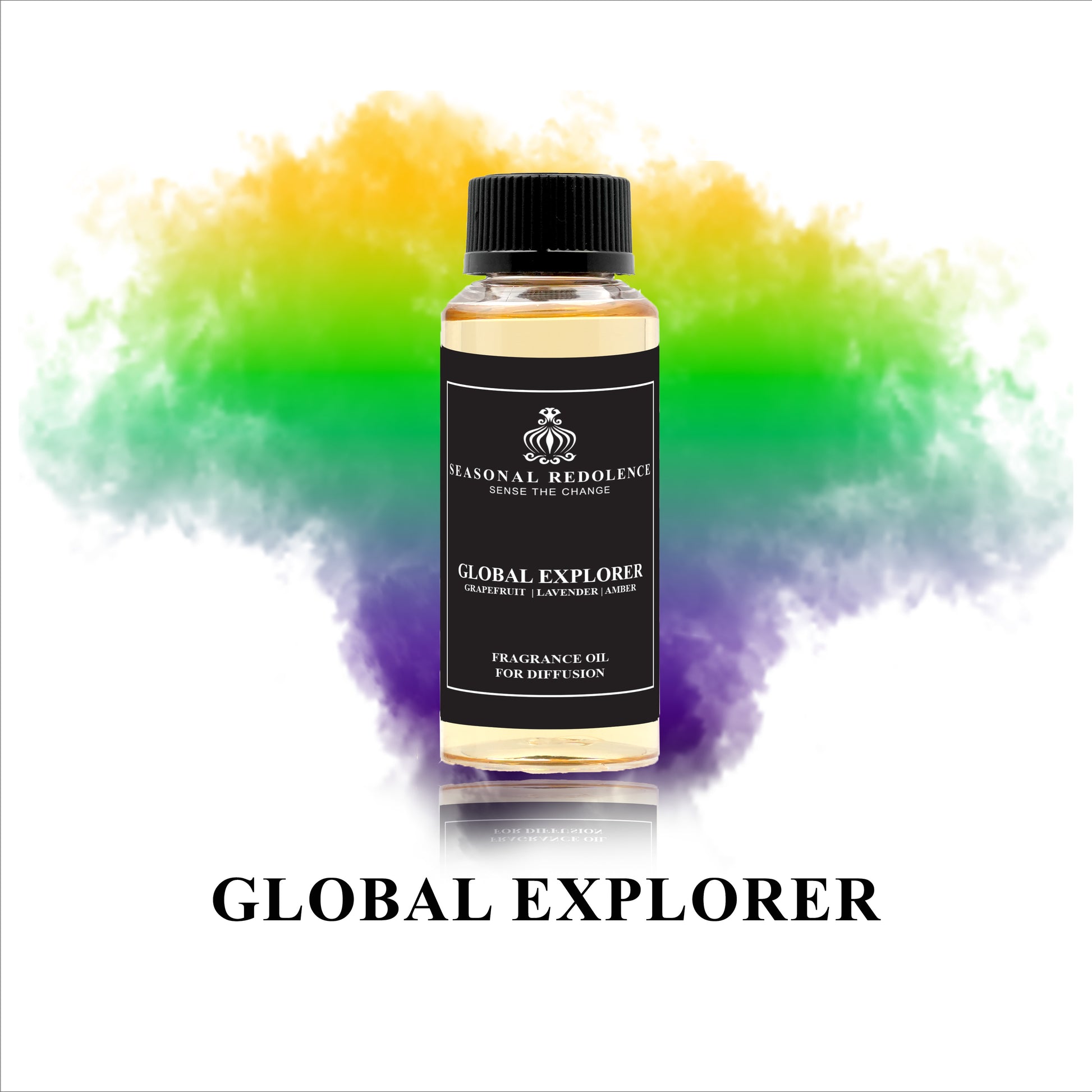 Indulge in the luxurious scent of Global Explorer, where top notes of grapefruit and mint mingle with middle notes of lavender and jasmine. The base notes of amber, musk, and vanilla create a perfect balance, evoking a sense of sophistication and mystery. Set out on a journey with this exquisite fragrance.