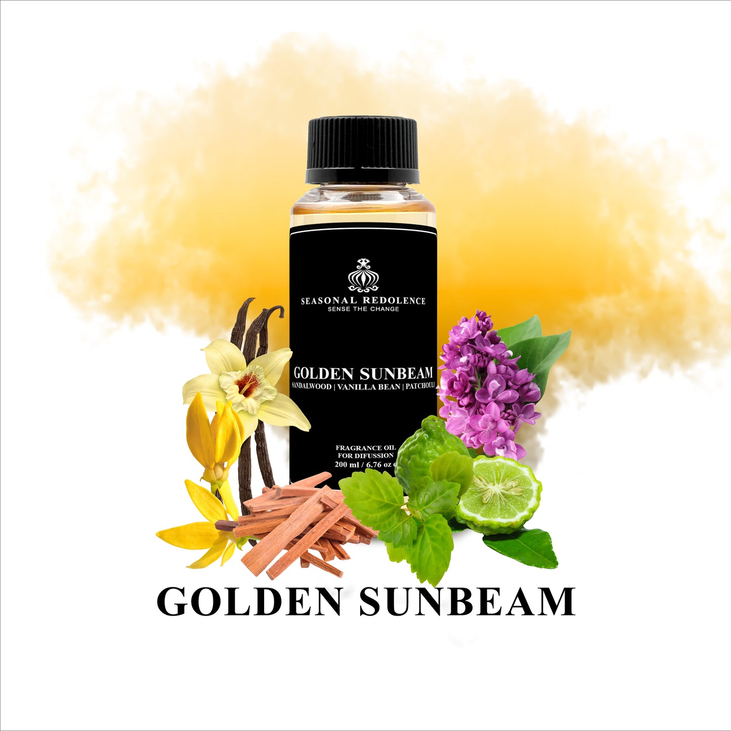 Introducing our Golden Sunbeam fragrance oil! With notes of white peach, bergamot, and lilac, this luxurious diffuser oil will fill your home with a warm and inviting scent. The middle notes of ylang ylang, calone, and cyclame add a beautiful floral touch, while the base notes of musk, sandalwood, vanilla bean, and patchouli provide a long-lasting and comforting aroma. Transform your space into an oasis with this irresistible fragrance oil.