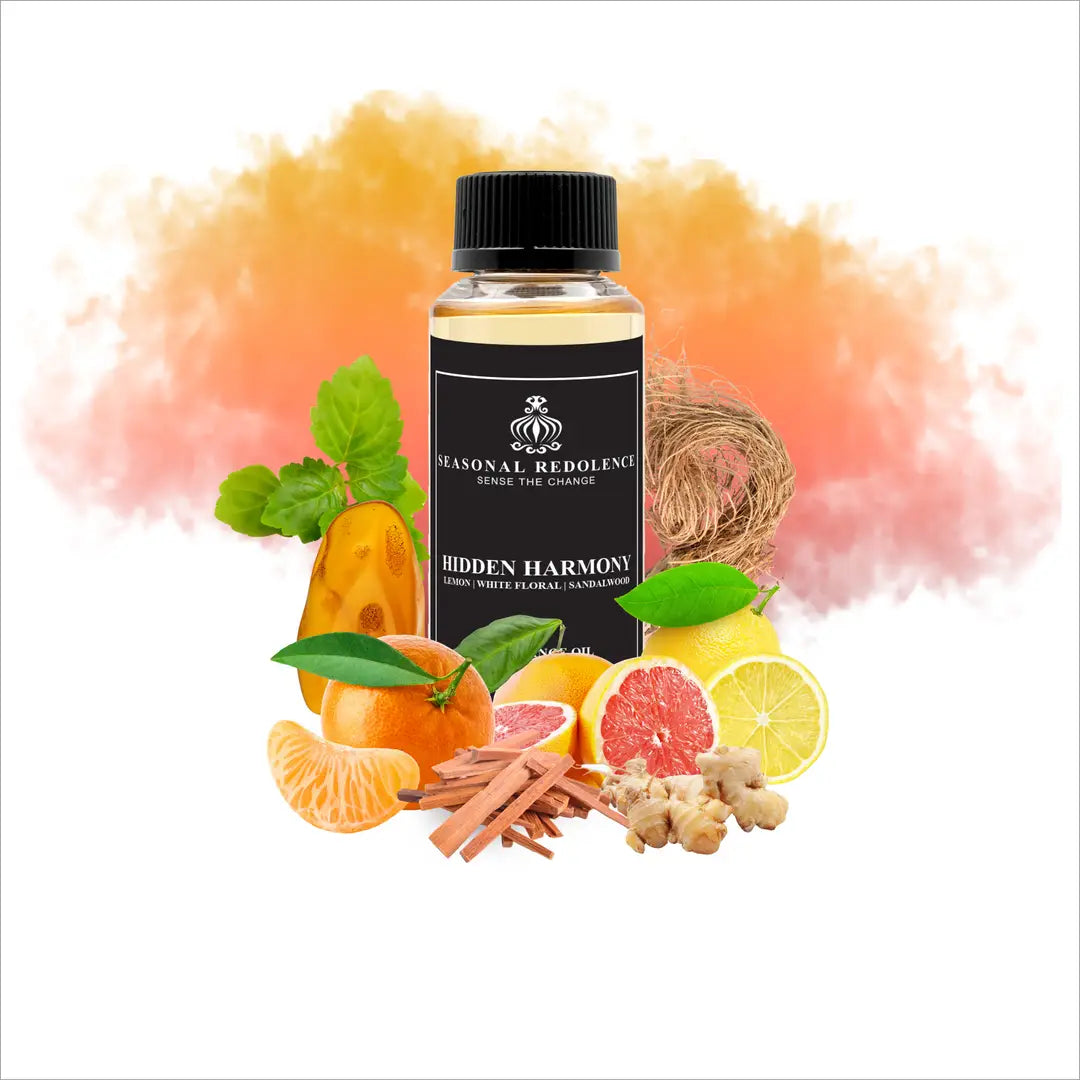 Hidden Harmony captures the essence of refined elegance with a meticulously layered fragrance composition. The opening bursts with vibrant citrus notes—lemon, mandarin, and grapefruit—brightened by crisp green accords and warming ginger. A sophisticated heart of white florals, rose, and orris unfolds gracefully, creating an intoxicating floral bouquet. 