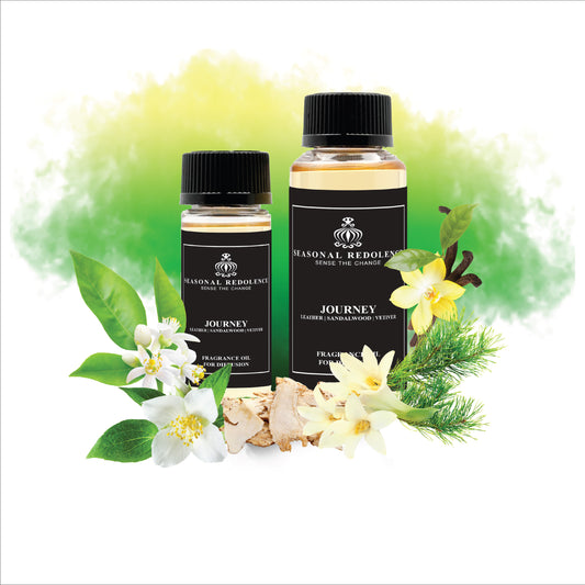 Experience a luxurious journey with our scent. Top notes of orange and blossom blend with bergamot for a refreshing start. Tuberose and jasmine in the middle add a delicate and sensual touch. Finally, vanilla, musk, and cedar in the base provide a warm and lasting allure. Elevate your senses with Journey.