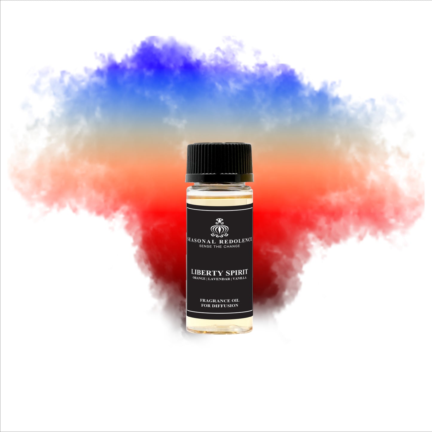 LIBERTY SPIRIT embodies a refined balance of brightness and depth. The opening bursts with vibrant orange and dark black currant, delivering immediate freshness with subtle berry complexity. Lavender, neroli, and jasmine compose an elegant heart that feels both airy and sensual, creating a luminous floral presence. The base grounds this composition with creamy vanilla, soft musk, and cedarwood's woody sophistication, resulting in a fragrance that transitions seamlessly from day to evening. 