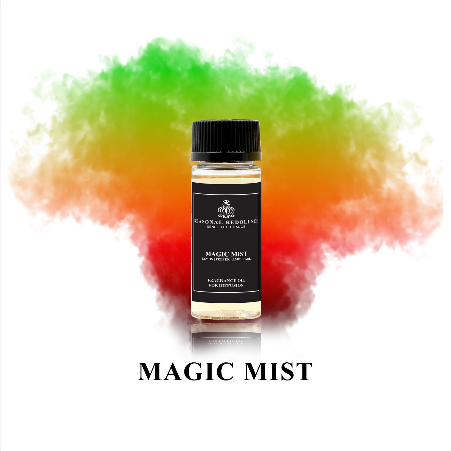 Experience a touch of magic with our exquisite Magic Mist. Tangy orange and refreshing grapefruit combine with the delicate notes of red currant, jasmine, and cedarwood, before settling into a warm and alluring musk base. A luxurious and exclusive scent for the sophisticated and discerning connoisseur.