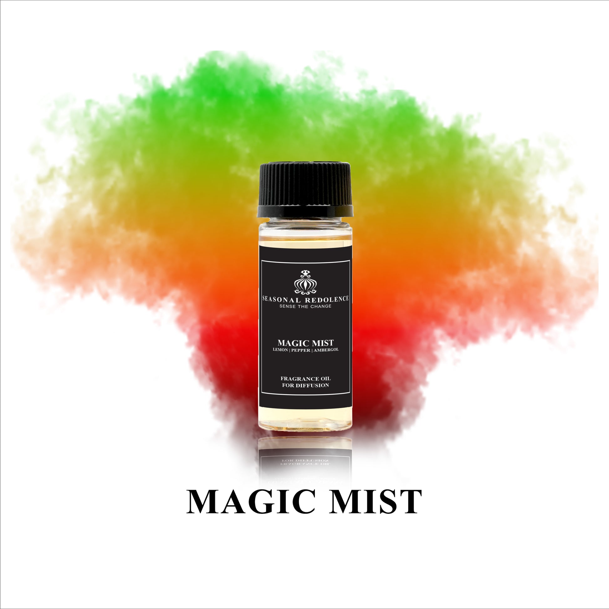 Experience a touch of magic with our exquisite Magic Mist. Tangy orange and refreshing grapefruit combine with the delicate notes of red currant, jasmine, and cedarwood, before settling into a warm and alluring musk base. A luxurious and exclusive scent for the sophisticated and discerning connoisseur.