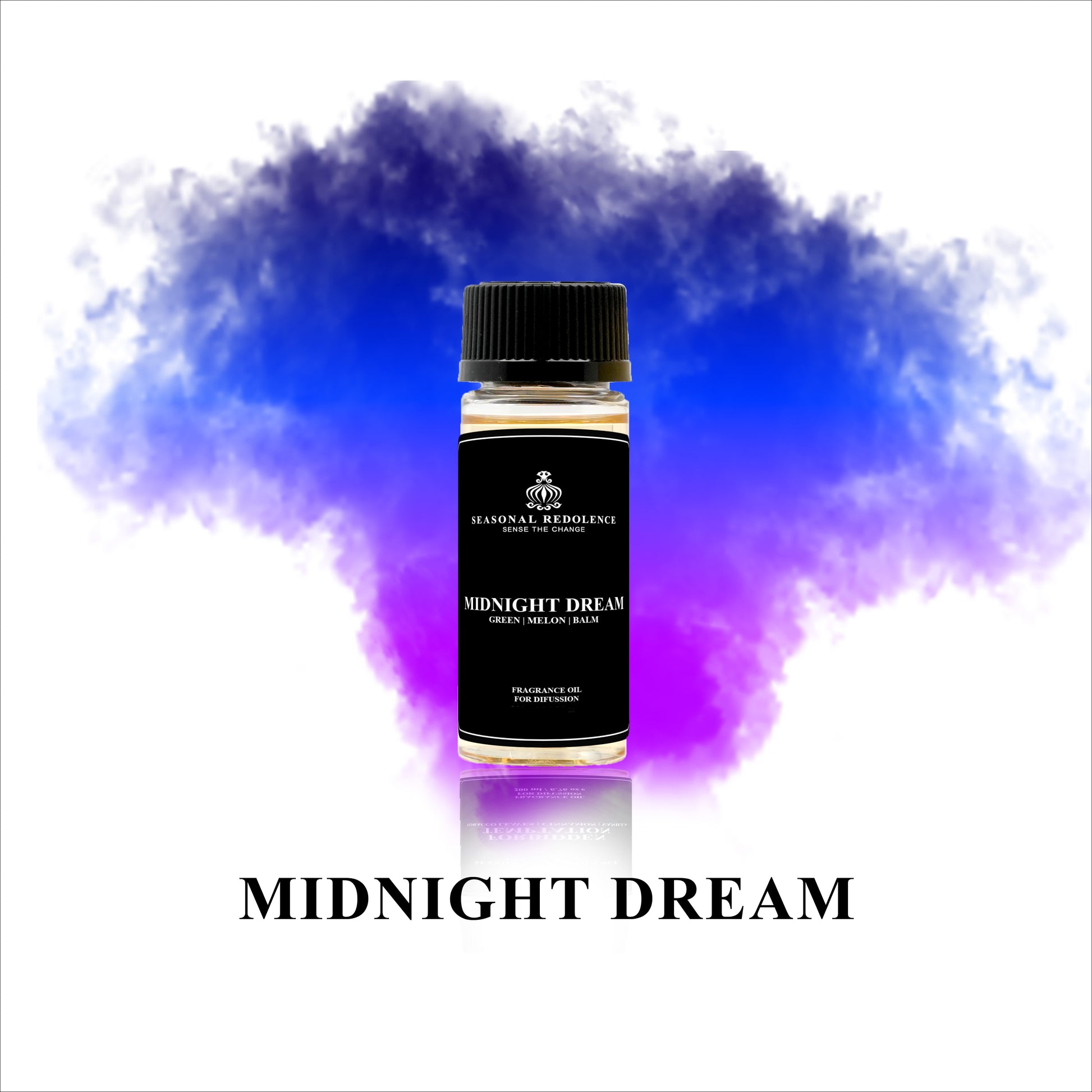 Indulge in the luxurious scent of our Midnight Dream Luxury Fragrance Diffuser Oil. With top notes of green and melon, followed by a heart of raspberry, lily of the valley, jasmine, and freesia, and a base of sweet musk and balm, this fragrance will transport you to a dreamy paradise. The perfect addition to any room for a subtle and alluring ambiance.