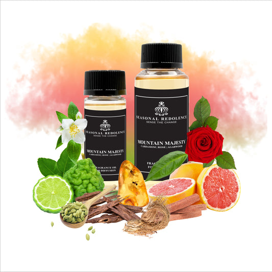 Experience the majesty of nature with Mountain Majesty perfume. Let the top notes of cardamom and bergamot refresh your senses, while the middle notes of rose and nutmeg add a touch of elegance. Finally, let the base notes of agar wood and cedar wood leave a lasting impression of luxury and sophistication.