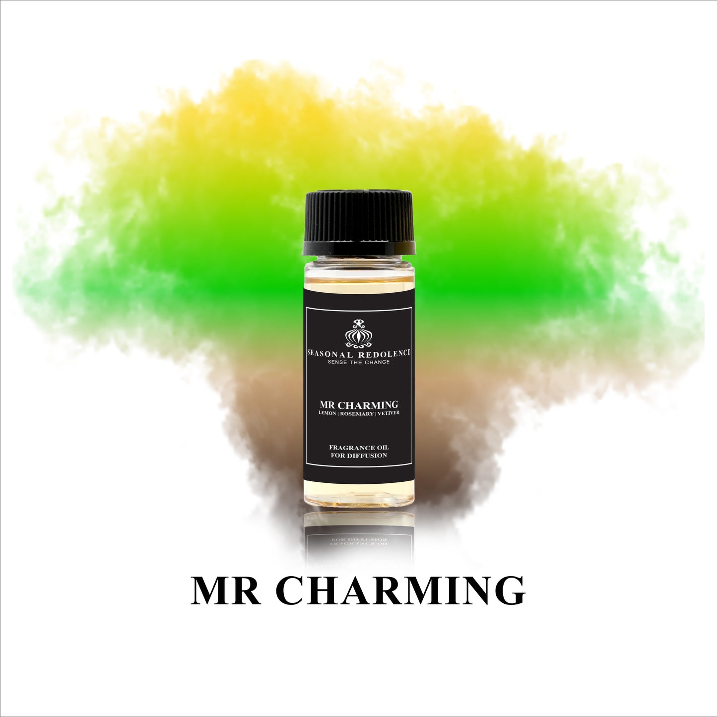 Indulge in the luxurious scent of Mr Charming. With top notes of lemon and neroli, this fragrance exudes a refreshing yet sophisticated aroma. The middle notes of rosemary and basil add a touch of elegance, while the base notes of vetiver and oakmoss create a lasting impression of allure and refinement.