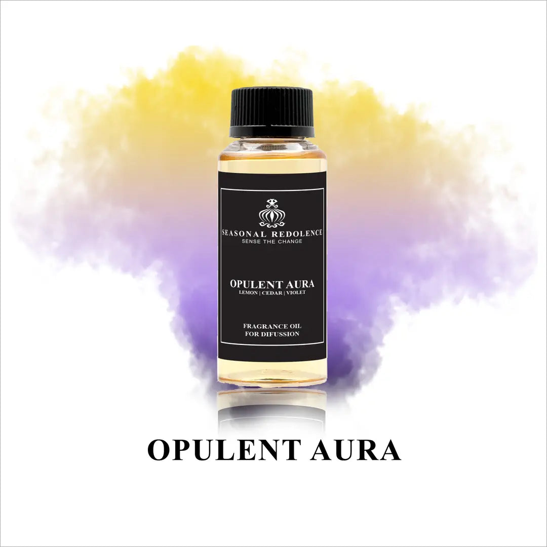 Opulent Aura captures the essence of refined luxury with a meticulously crafted fragrance journey. The opening unfolds with bright lemon and cardamom, softened by black currant's subtle depth. A heart of cedarwood, valley florals, and jasmine creates an elegant middle note that lingers gracefully. 