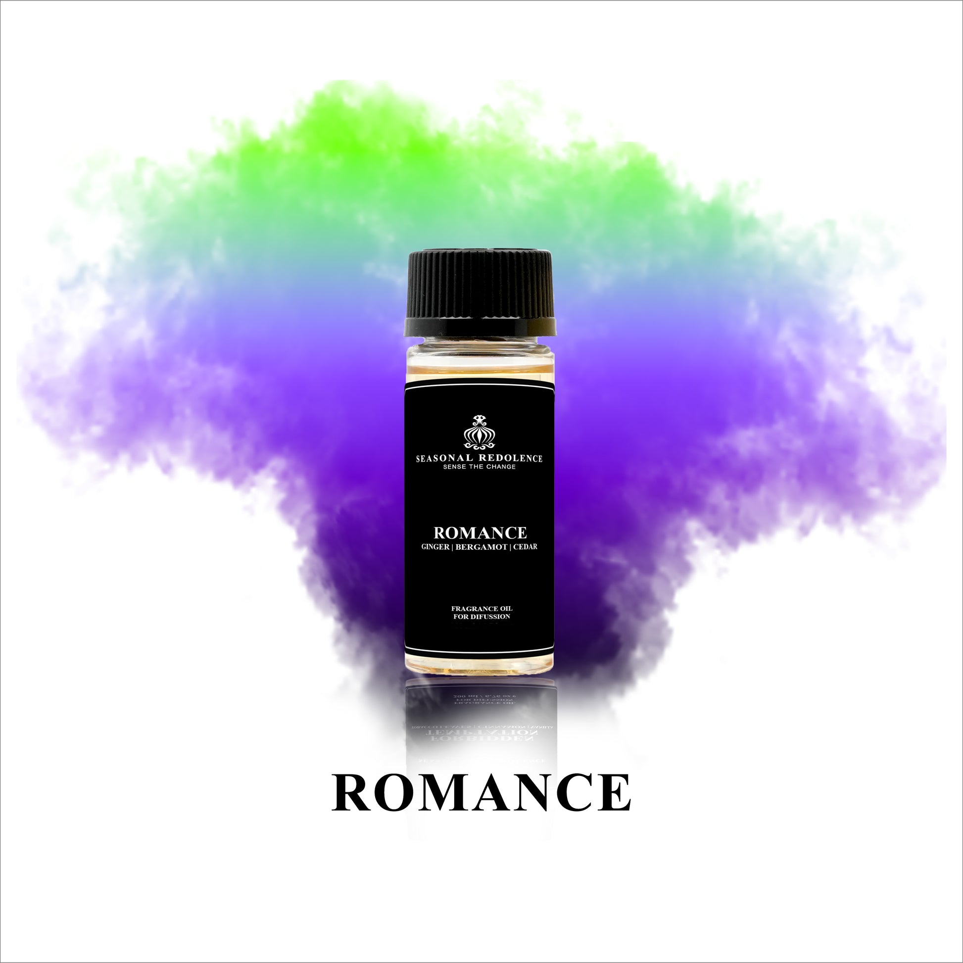 Discover the alluring scent of our Romance Luxury Fragrance Diffuser Oil, expertly crafted with top notes of invigorating ginger and fresh bergamot. As the fragrance develops, the middle notes of delicate violet leaf, spicy pepper, and aromatic basil add depth and complexity. Finally, the base notes of rich tonka bean, warm cedar, and earthy vetiver provide a long-lasting and luxurious scent experience. Elevate your home with this exclusive fragrance.