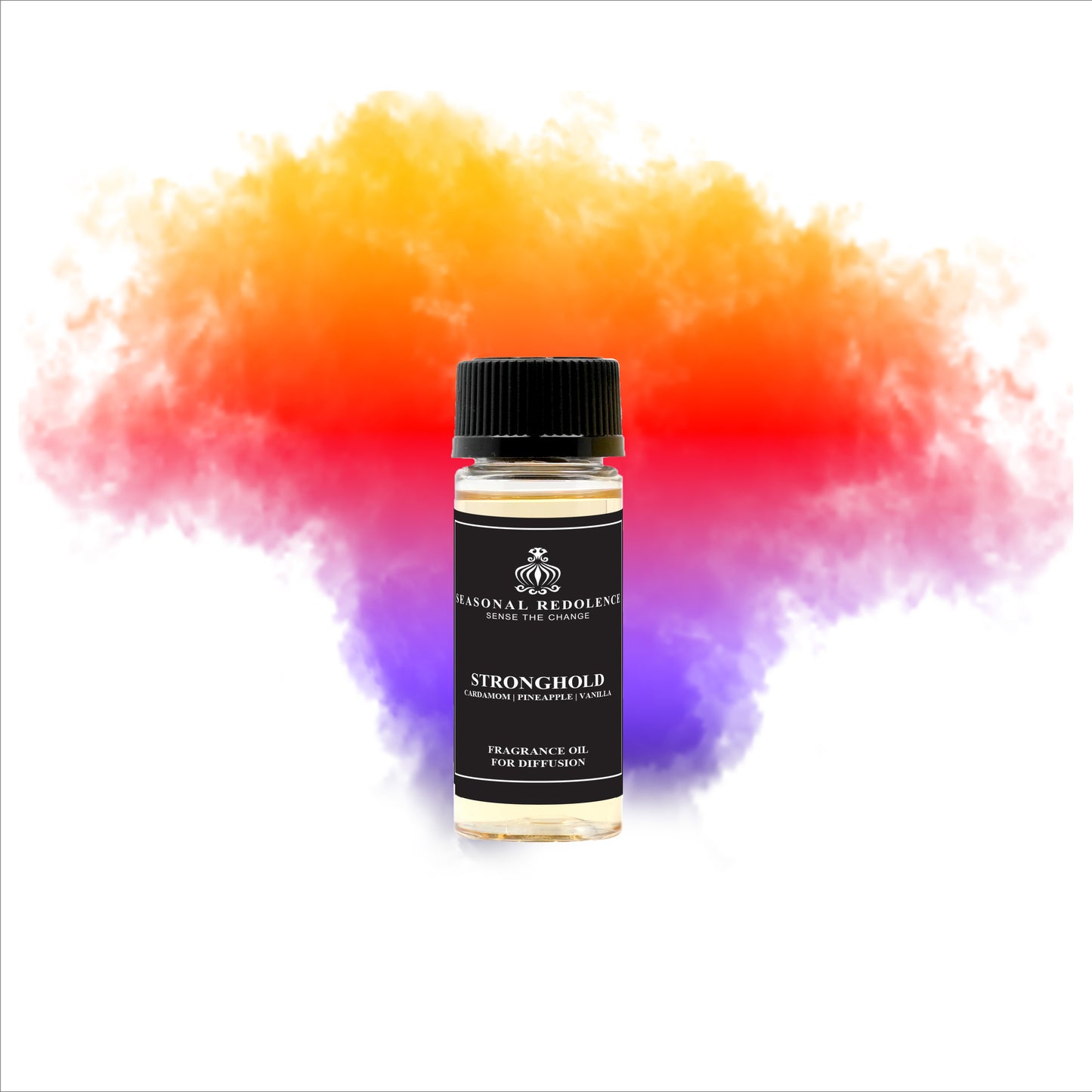 STRONGHOLD opens with a striking interplay of spice and freshness—cardamom and pink pepper ignite the senses, while violet leaves and mint introduce cool, herbaceous sophistication. The heart reveals an unexpected fusion: tropical pineapple meets warming cinnamon, grounded by sage's earthy wisdom and lavender's calming influence. This creates a fragrance that feels both vibrant and contemplative. 