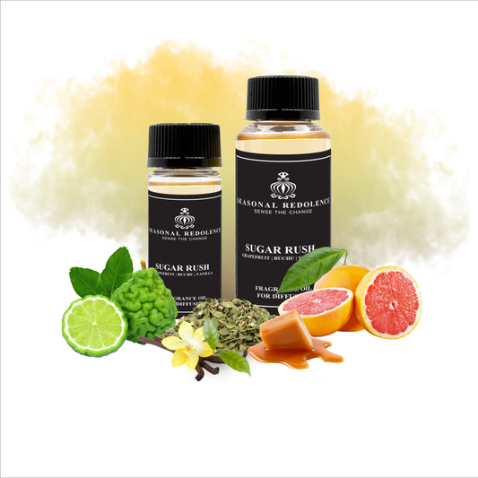 Indulge in the refined allure of Sugar Rush, a fragrance that opens with the bright, citrusy notes of grapefruit and bergamot. The composition gracefully transitions to a delicate heart of buchu and white florals, creating an elegant floral character. The base settles into a luxurious blend of vanilla and caramel, delivering a warm, sophisticated finish that lingers beautifully. Perfect for those who appreciate complexity layered with understated sweetness.
