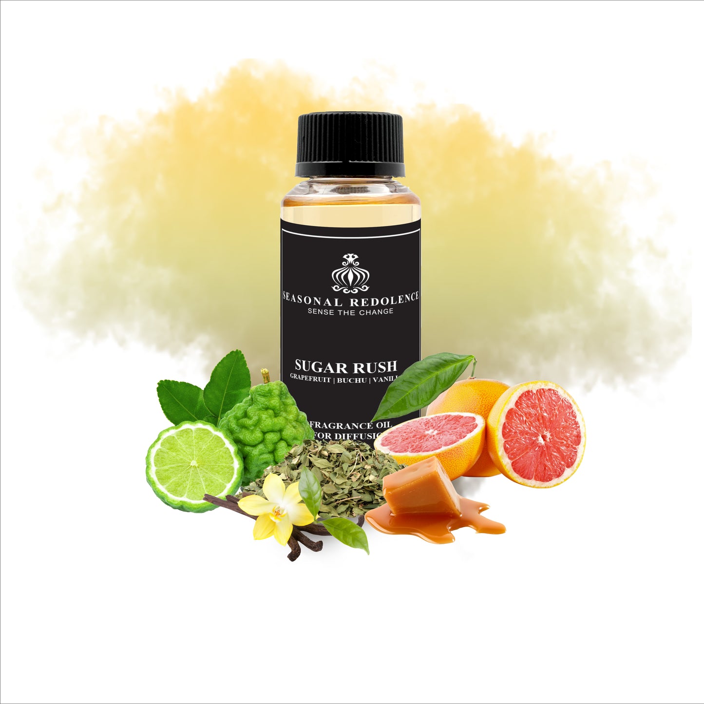 Indulge in the refined allure of Sugar Rush, a fragrance that opens with the bright, citrusy notes of grapefruit and bergamot. The composition gracefully transitions to a delicate heart of buchu and white florals, creating an elegant floral character. The base settles into a luxurious blend of vanilla and caramel, delivering a warm, sophisticated finish that lingers beautifully. Perfect for those who appreciate complexity layered with understated sweetness.