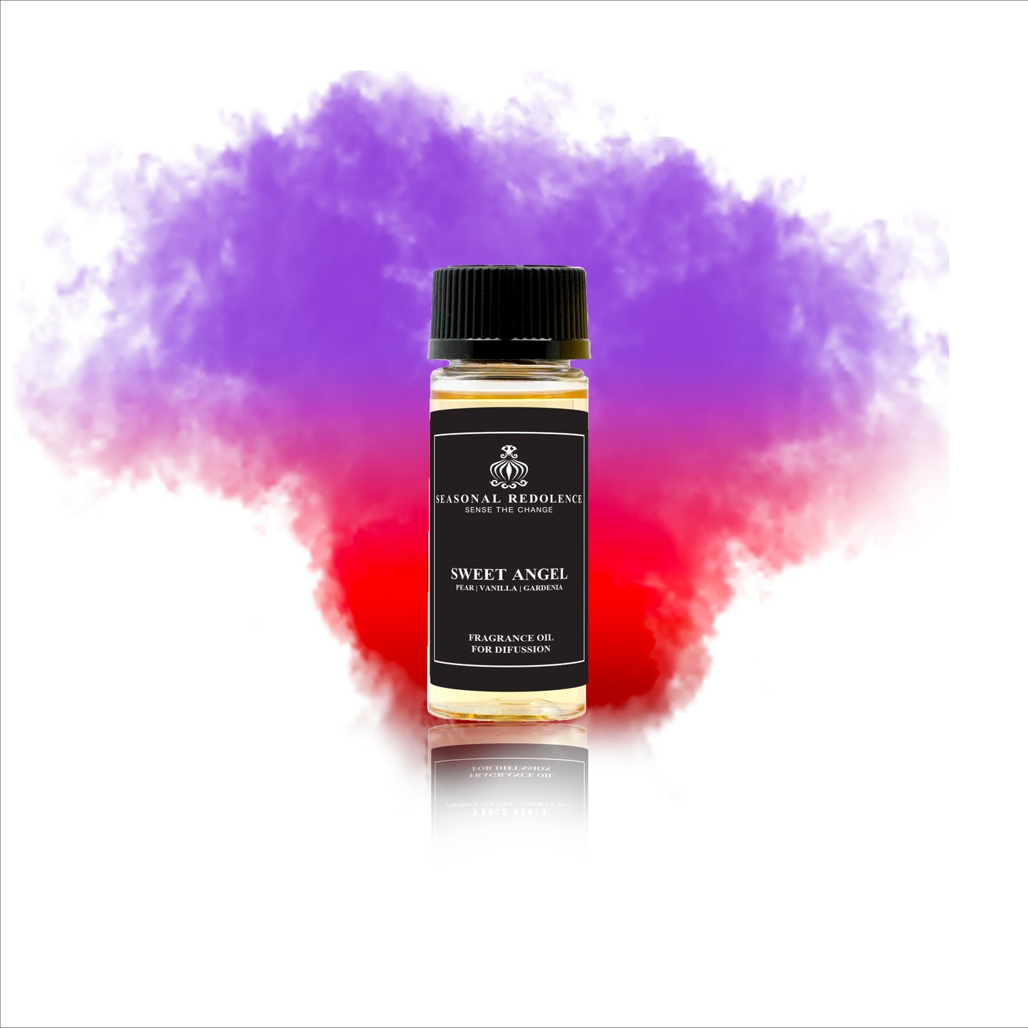 Sweet Angel unfolds with a refined blend of juicy pears, vibrant oranges, lychees, and crisp red apples. At its heart, delicate gardenia, sweet peas, jasmine, freesia, and magnolia create an elegant floral bouquet. The base notes of creamy vanilla, warm benzoin, soft musk, rich praline, amber, and smooth sandalwood provide a luxurious, lasting finish. This sophisticated fragrance balances fresh fruitiness with timeless florals and comforting warmth, perfect for those seeking a graceful and memorable scent.