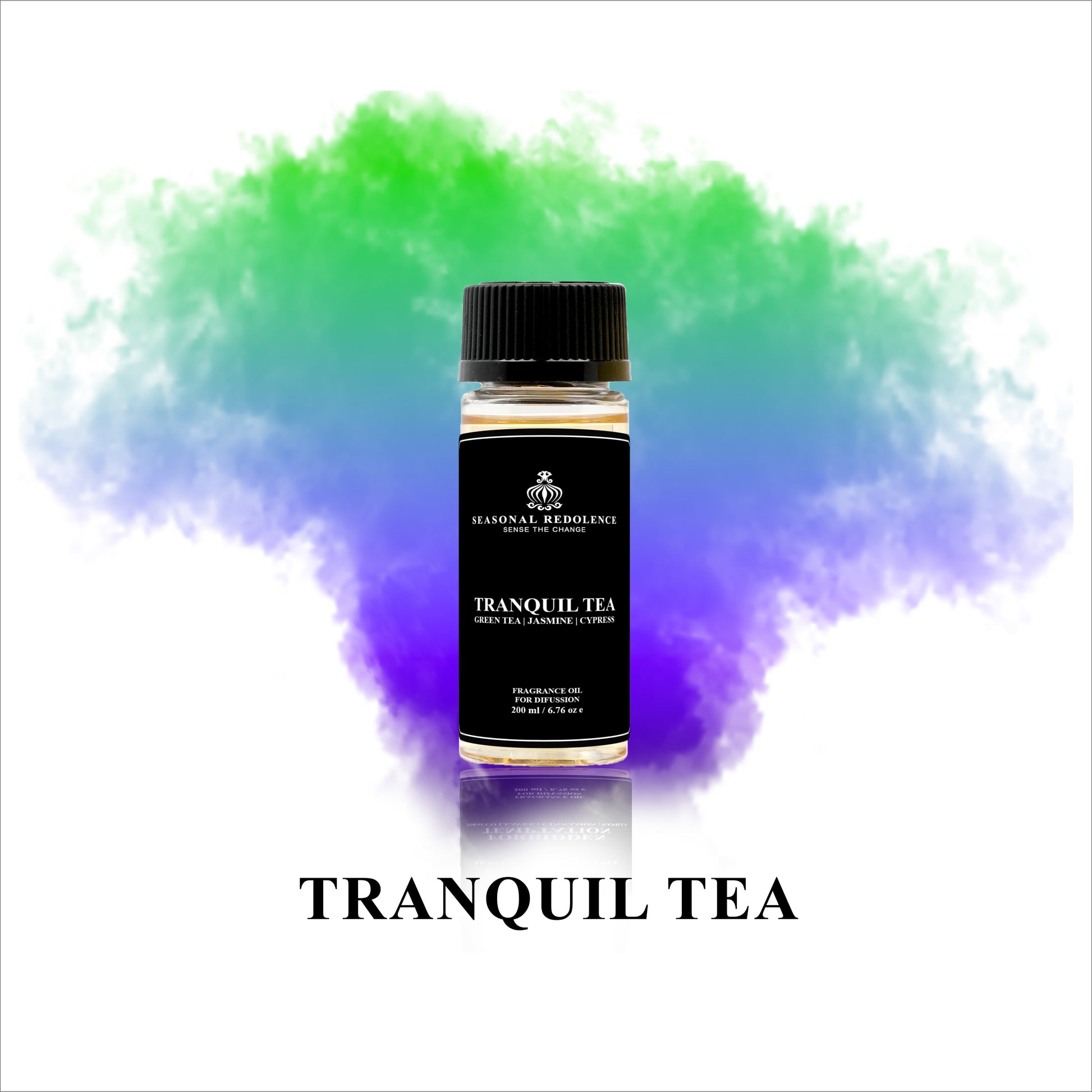 Experience a serene and luxurious ambiance with Tranquil Tea Diffuser Oil. Its top notes of citrus and bergamot blend seamlessly with middle notes of green tea and jasmine for a refreshing aroma. The base notes of violet and cypress add a touch of elegance to any space.