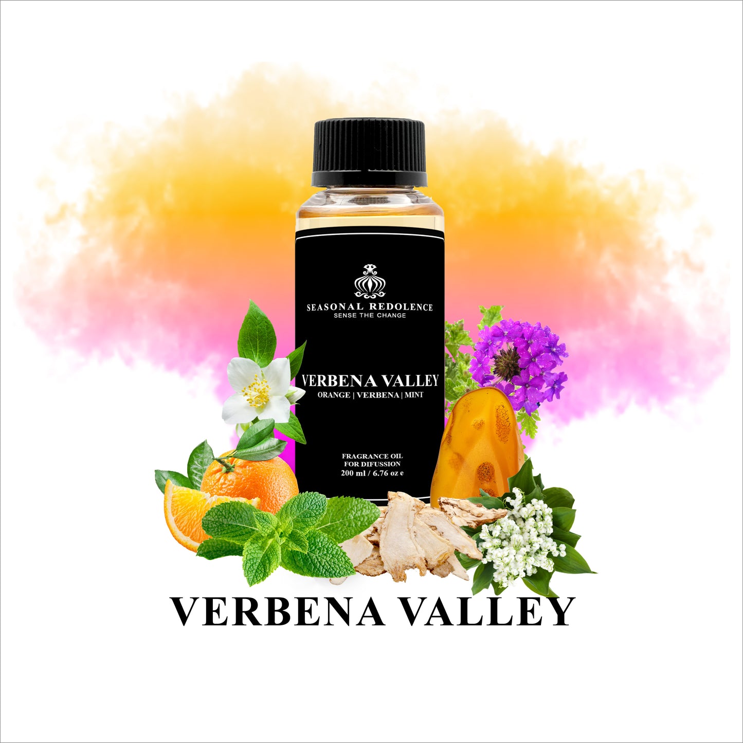 Indulge in the luxurious scent of Verbena Valley. Top notes of citrusy orange, refreshing verbena, and invigorating mint lead you to a heart of delicate lily of the valley and romantic jasmine. The warm and sensual base of amber and musk will envelope you in an exclusive and sophisticated fragrance experience.