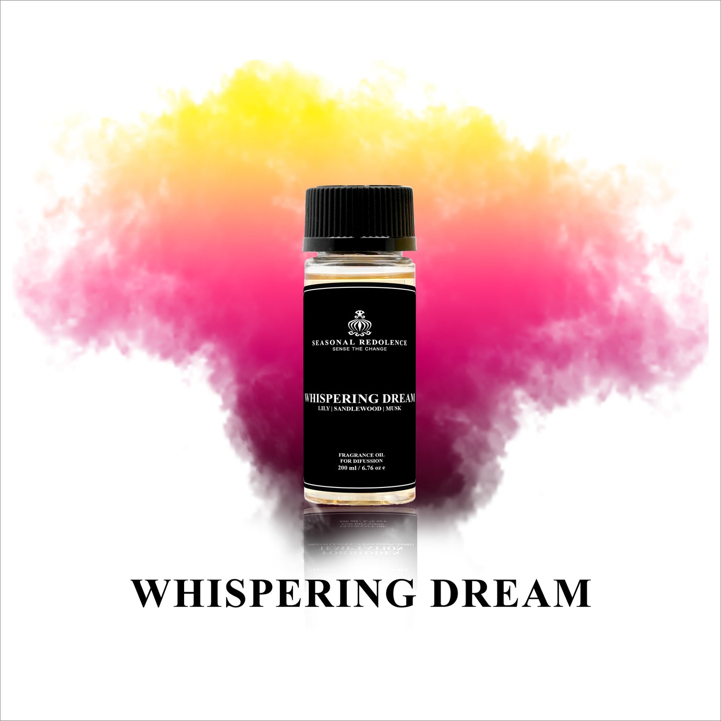 Experience a moment of luxurious indulgence with our Whispering Dream fragrance oil. Invigorate your senses with top notes of fresh white tea and aloe vera, followed by the warm and spicy middle notes of ginger, cedar wood, and vanilla. Finally, let the base notes of lily, sandalwood, and musk envelop you in a dreamy and captivating aroma. Elevate your home with this exquisite diffuser oil.