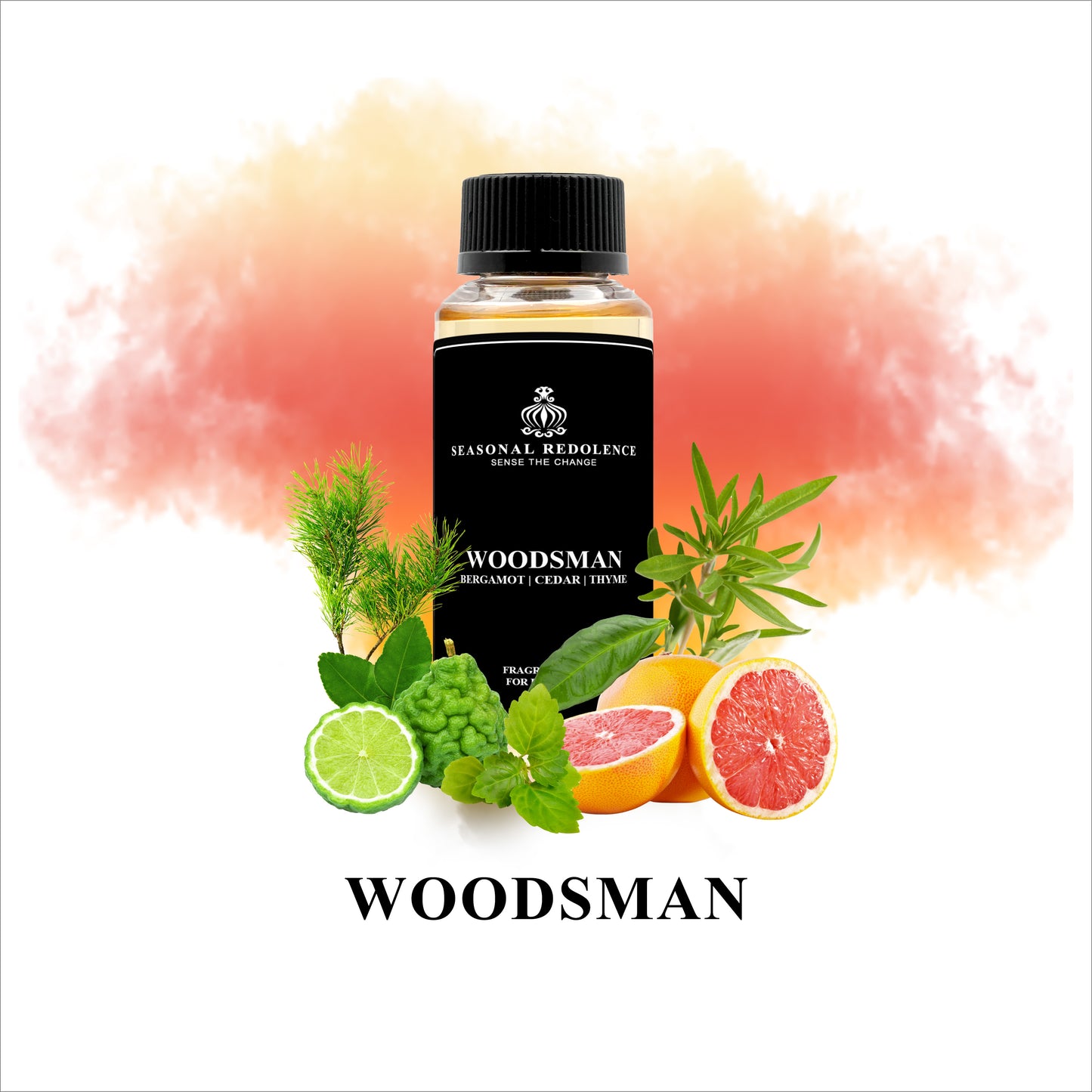 Indulge in the luxurious scent of Woodsman, with top notes of Bergamot and Grapefruit, middle notes of Cedar and Thyme, and a base of Agarwood and Patchouli. Elevate your space with this exclusive fragrance blend, evoking the sophistication and refinement of a timeless fragrance.